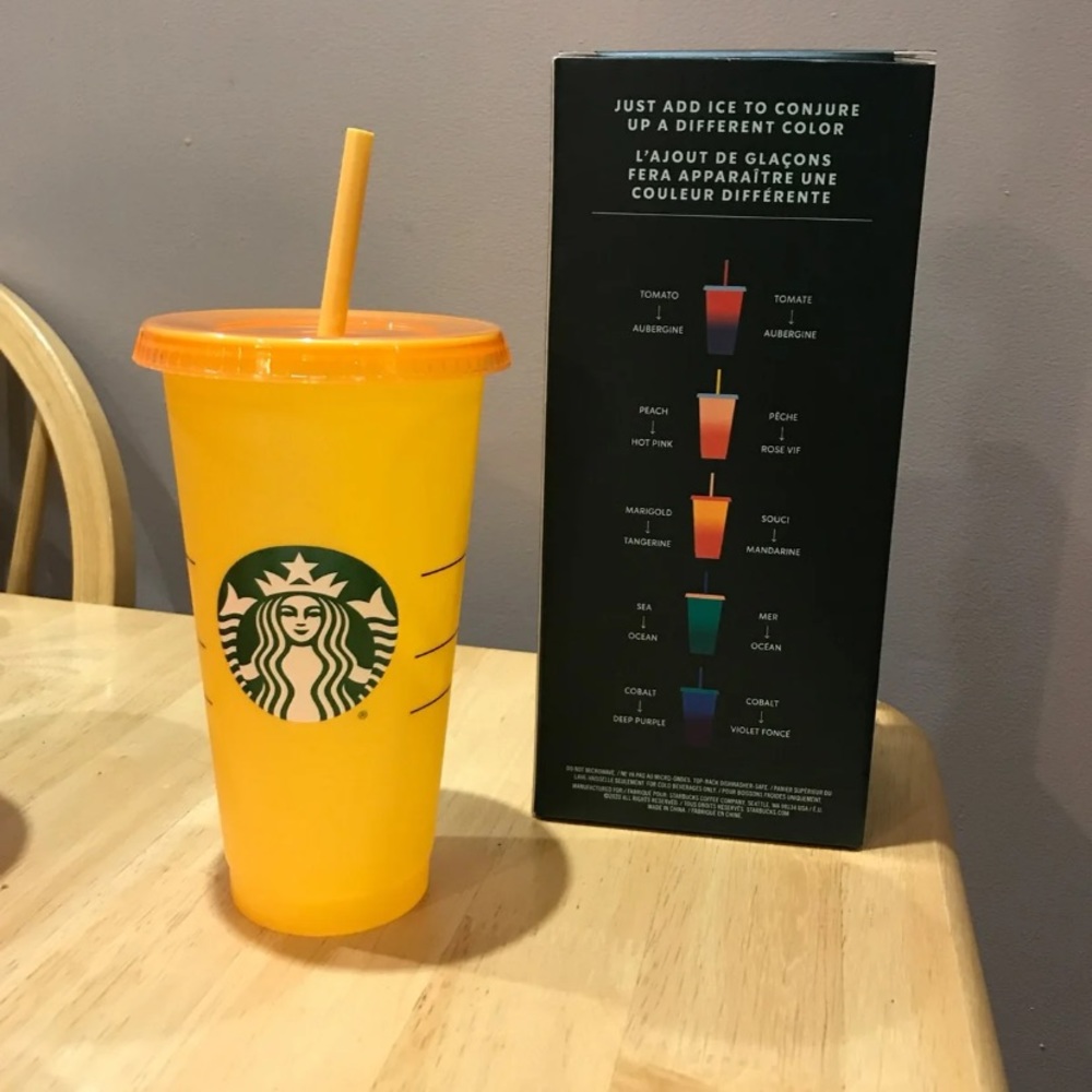 Starbucks color changing cups